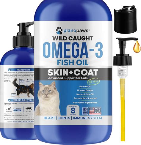 Omega 3 Fish Oil for Cats - Better Than Salmon Oil for Cats - Kitten ...