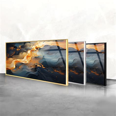 Epoxy Resin Gold: Tempered Glass Abstract Art – thedecorark