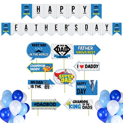 Festiko Happy Fathers Day Party Decoration Items Combo - 1 Banner ...