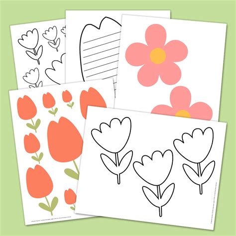 Free Printable Flower Template - Dvonee.com
