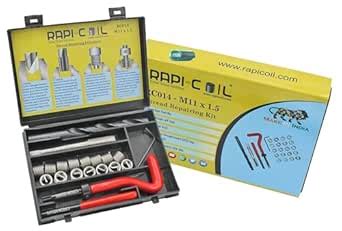 RAPI-COIL (M11 x 1.5) Thread Repair Kit Stainless Steel Helicoil Insert ...