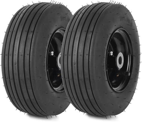 Amazon.com: AR-PRO (2-Pack) 11x4.00-5 Tire and Wheel Assembly, 11x4-5 ...