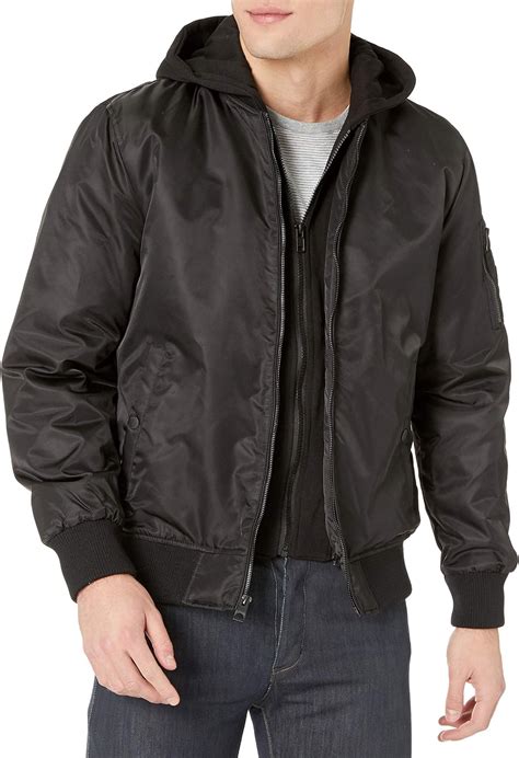 Buy GUESS Men's Hooded Bomber Jacket Online at Lowest Price in Ubuy ...
