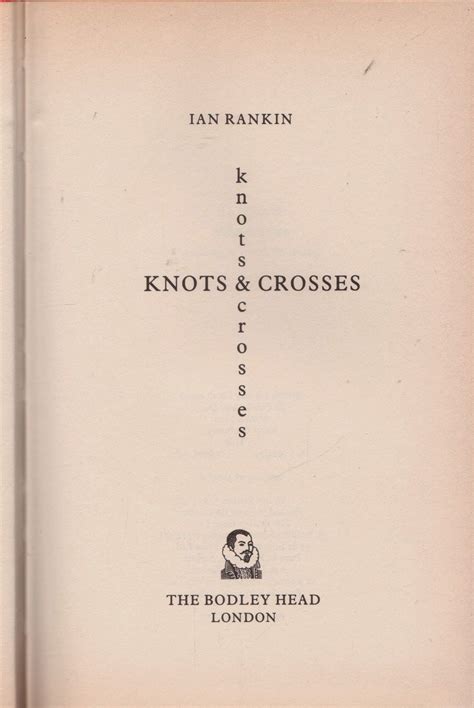 Huc & Gabet: Knots and Crosses by Ian Rankin.