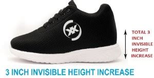 Riffway Men's 3 Inch Hidden Height Increasing Mesh Material Sports ...