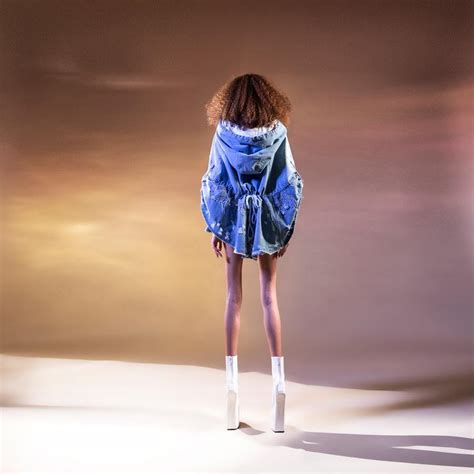 Washed Distressed Denim Hooded Cape – Abhishek Sharma