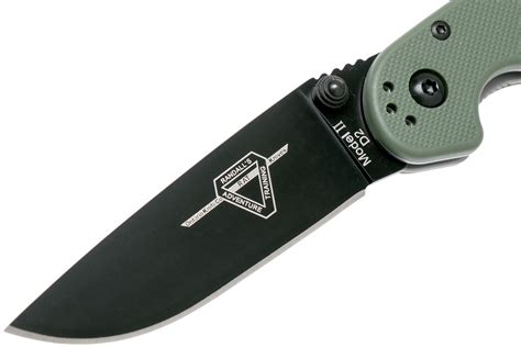 Ontario RAT-2 D2 od green, plain edge black, 8830OD | Advantageously ...