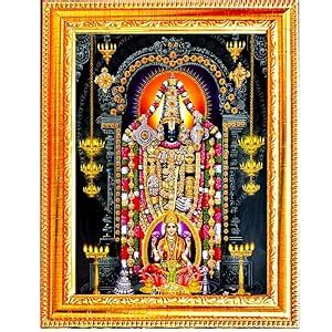 VCARTNOW Lord Tirupati balaji with Laxmi ji Religious Photo Frame ...