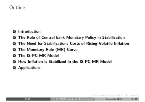 3-handouts- Ispcmr model-macroeconomic policy - Outline 1 Introduction ...