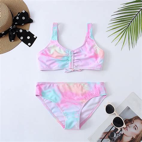 Girls' Swimwear Girls Swimsuit with Shorts Girls Two Pieces Swimsuit ...