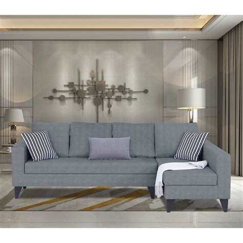 Adorn India Beetle Plus Bricks L Shape 6 Seater Sofa Set (Right Hand S