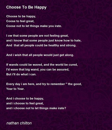 Poems About Being Happy