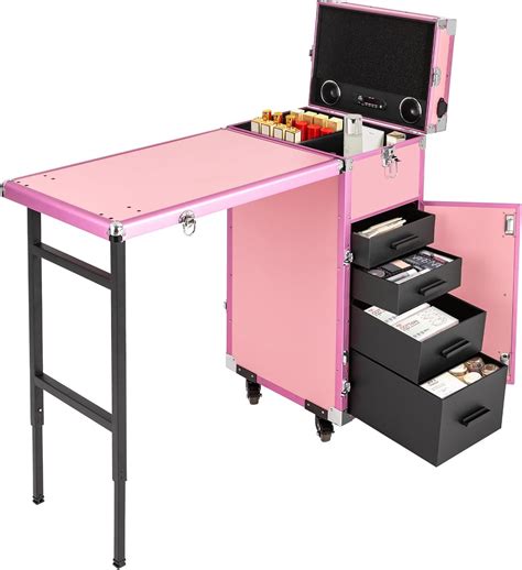 Amazon.com: Gbonklong Professional Rolling Makeup Case, Foldable Nail ...