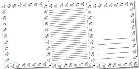 Zebra Landscape Page Borders- Landscape Page Borders