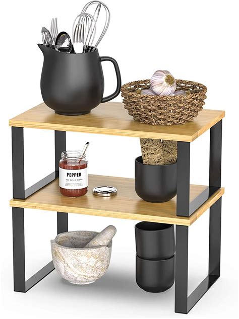 INDIAN DECOR 29937 Kitchen Cabinet and Counter Shelf Organizer ...