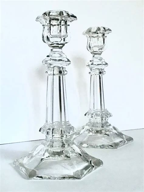 Baccarat crystal candlesticks signed XIXth cent... | Antikeo