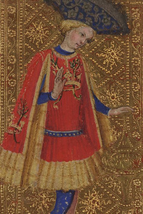 Knave of Cups, from The Visconti Tarot Workshop of Bonifacio Bembo ...