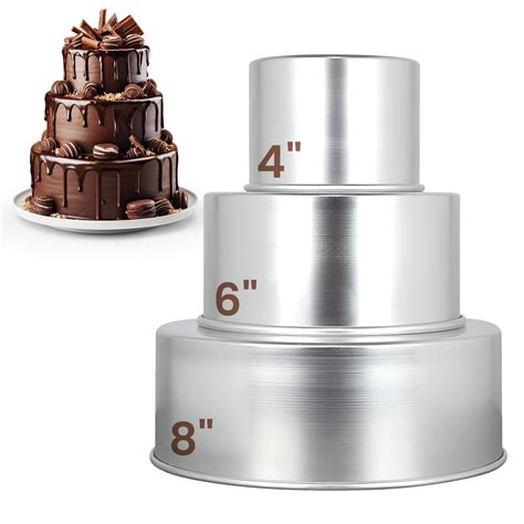 Amazon.com: Aunt Shannon's Kitchen Tall Round Cake Pans - 4-inch, 6 ...