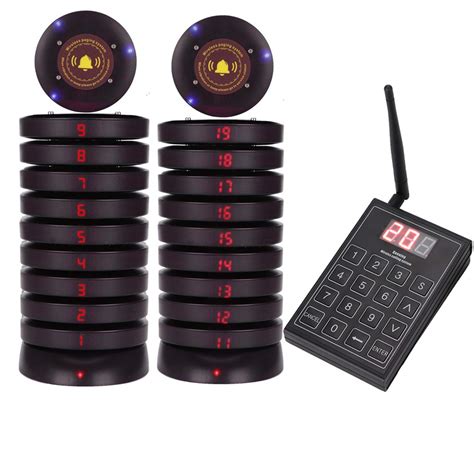 Buy Wireless Calling Pager, 1 Keyboard Transmitter 20 Buzzer Receiver ...