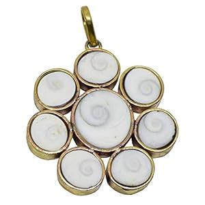 Shree Shyam 8 Gomti Chakra Stone Pendant Gold Plated : Amazon.in: Fashion