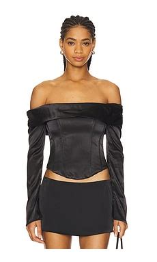 MORE TO COME Emily Off Shoulder Top in Black | REVOLVE