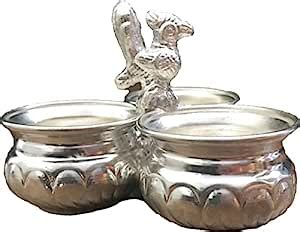 Buy Sigaram German Silver for Pooja Thai Set (1 Pieces, Silver) K2569 ...
