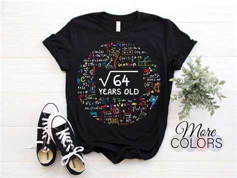 Square Root Of 64 8th Birthday 8 Year Old Gifts Boys Girls Math Bday T ...