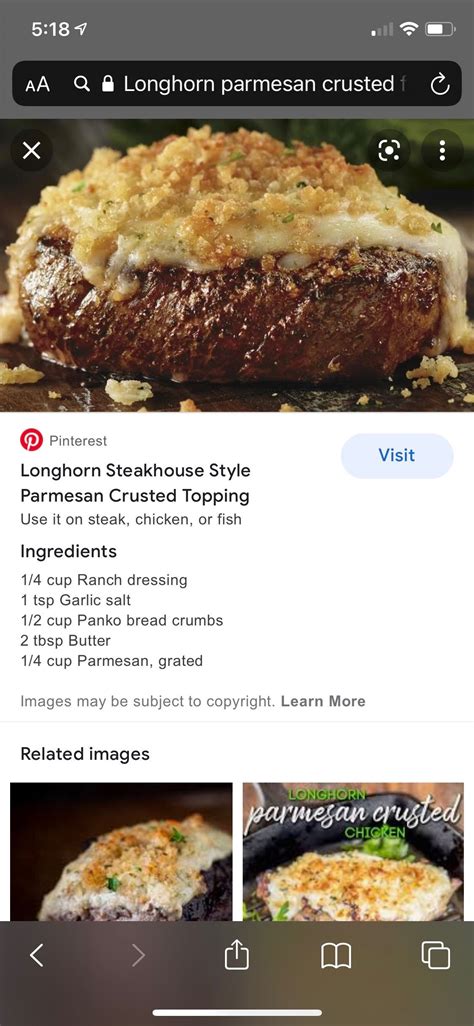 Parmesan Crusted Steak