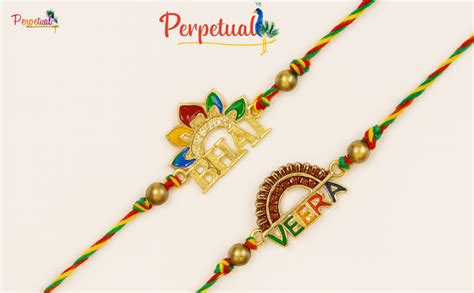 Perpetual Rakhi For Brothers, Handcrafted Bhai Veera Design Rakhi For ...