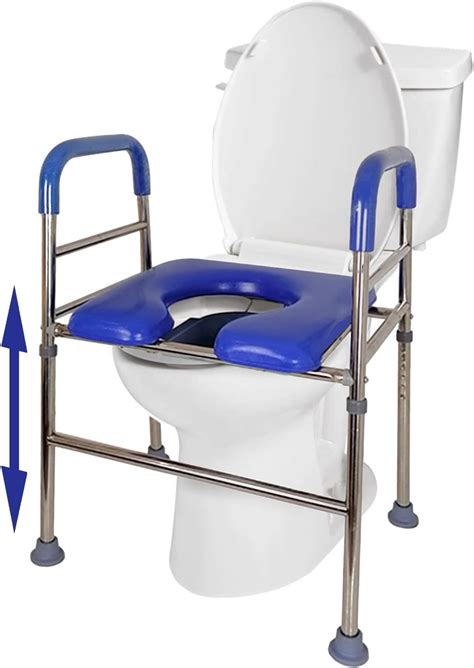 IdeaEuropa Adjustable Height Raised Toilet Seat with Padded India | Ubuy