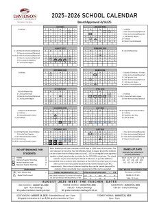 Davidson County Schools Calendar 2026-2027 [Yearly Calendar]