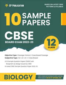 CBSE 10 Sample Question Papers Class 12 Biology for 2023 Board Exam ...