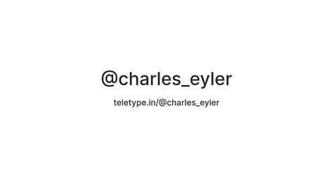 @charles_eyler — Teletype