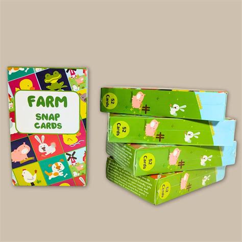 Buy Pack of 5 Farm Snap Card Game | Shumee