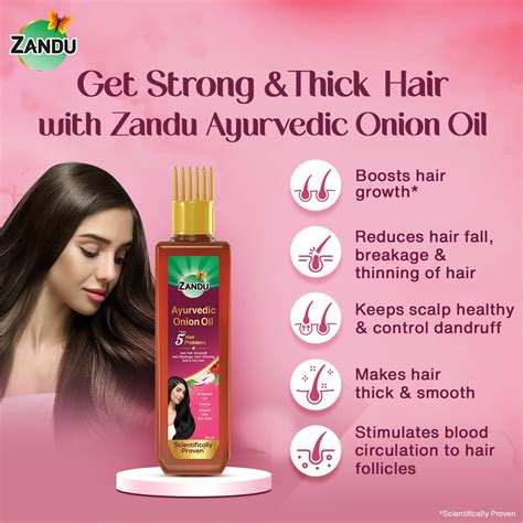 Zandu Ayurvedic Onion Hair Oil | Best Onion Hair Oil in India
