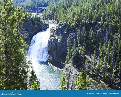 A Waterfall in a Canyon in the Mountains Stock Photo - Image of grand ...