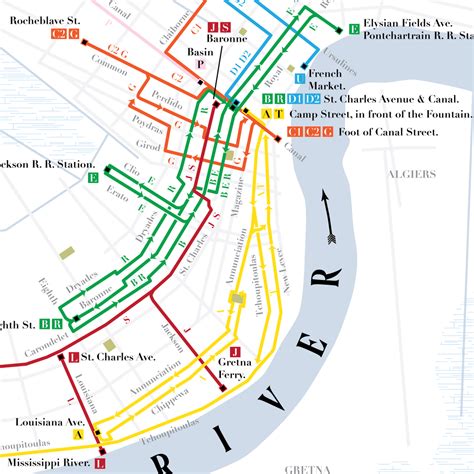 New Orleans Streetcar Map Printable - Printable Templates