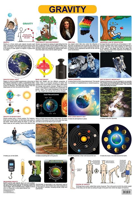 Gravity Wall Chart (Science Chart) - Both Side Hard Laminated (Size 48 ...
