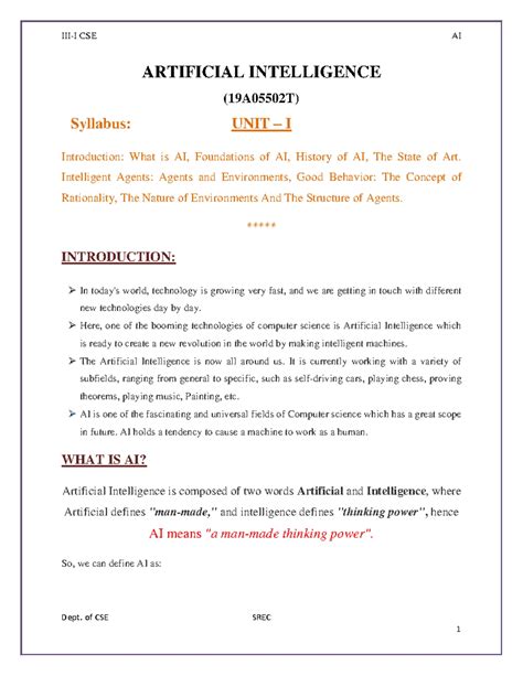 UNIT-5 EASY TO STUDY - ARTIFICIAL INTELLIGENCE UNIT-V SYLLABUS ...