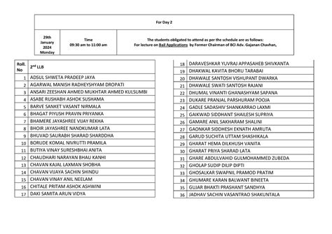 Notice for LLB-2 - assignment - For Day 2 29th January 2024 Monday Time ...