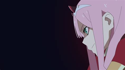 darling in the franxx zero two on side with black backgorund 4k hd ...