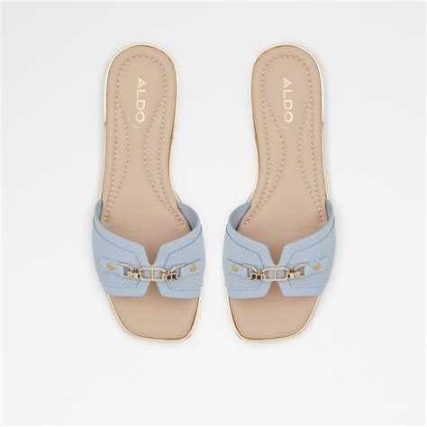 Jeannie Women's Blue Flat Sandals | Aldo Shoes