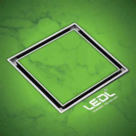 LEDL DRAINAGE TECHNOLOGY Marble/Stone/Tile Insert Square Floor Water ...