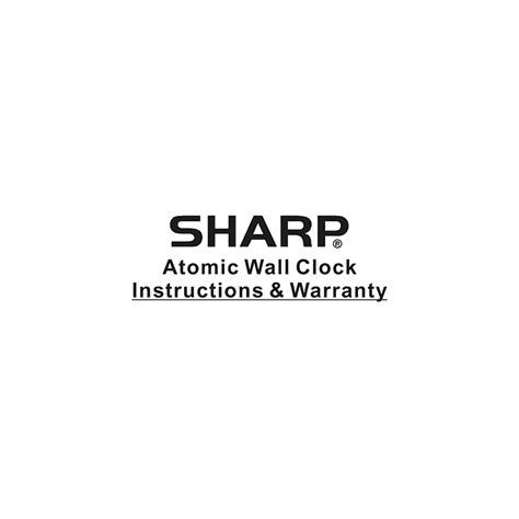 Sharp Atomic Clock Instruction Manual 的图像结果