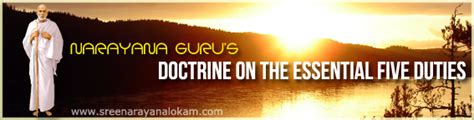 Essential Five Duties | Sree Narayana Guru Website in English | Bangalore