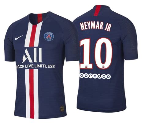 NEYMAR JR #10 PSG Home 19/20 Men Soccer Jersey + Ooredoo Size 2XL