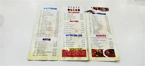 Menu at Chotiwala, Rishikesh, Swarg Ashram