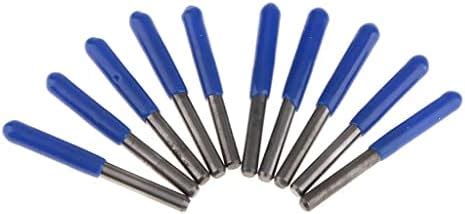 10 Pieces Tungsten Steel Engraving Bits CNC Router Tool 0.1mm 20 ...