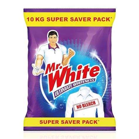 Buy MR WHITE Detergent Powder 10 Kg Super Saver Pack|Whiteness Boosters ...