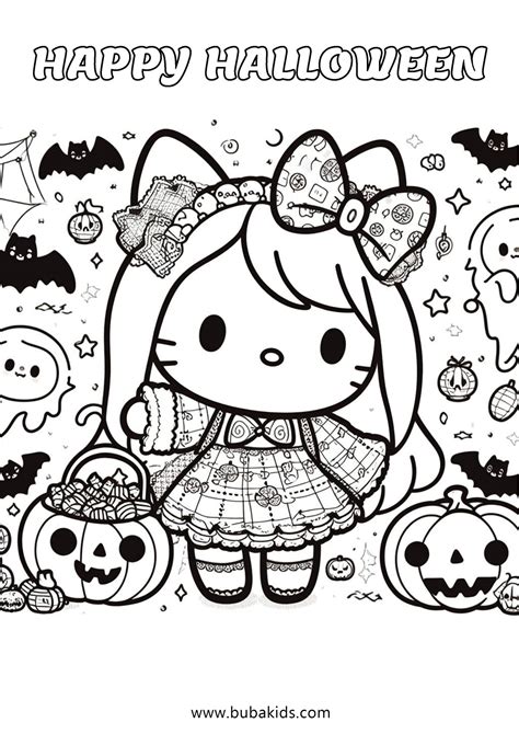 Hello Kitty Halloween Coloring Book
